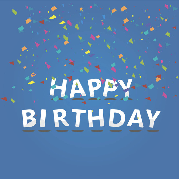 Happy Birthday Template Gift Card Premium Vector - Vetor, Imagem