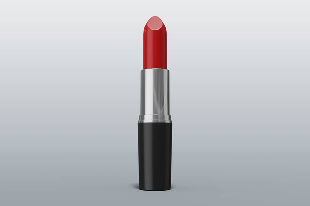 Red lipstick. Beauty and fashion concept. 3D rendered illustrati - Фото, изображение