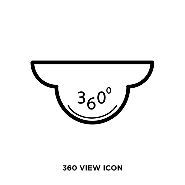 360 ° pohled ikona - Vektor, obrázek