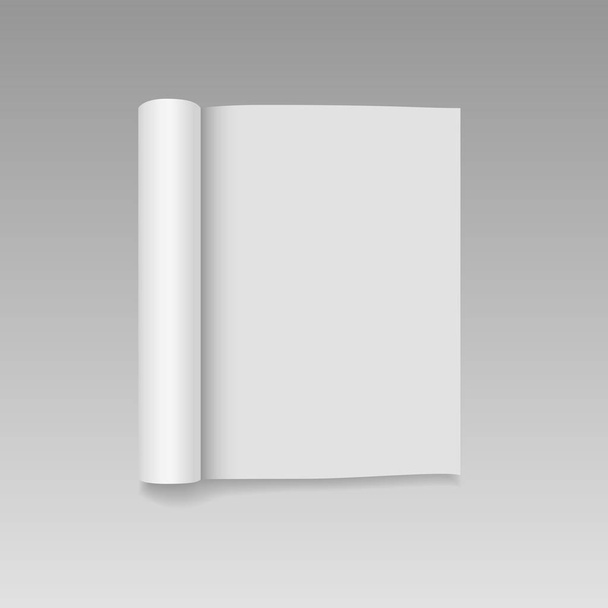 Blank open magazine mock up. Template for your design. Vector. - Vector, Image