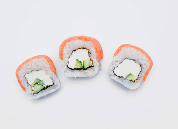 Sushi isolated on white background. - Fotoğraf, Görsel