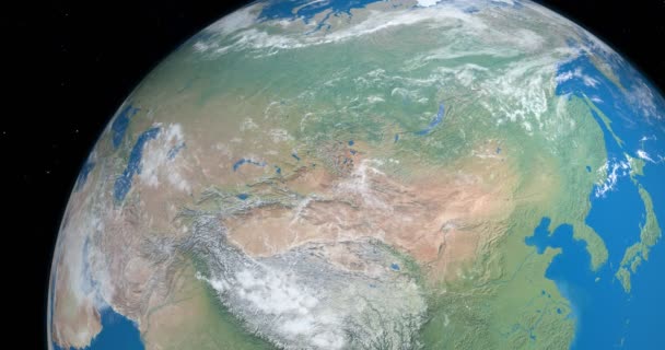 Russia nel continente asiatico nel pianeta Terra, vista aerea dallo spazio esterno
 - Filmati, video
