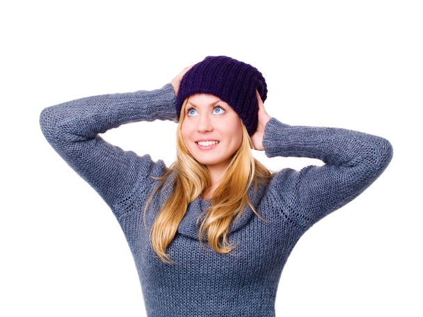Smiling woman in winter clothes - Fotografie, Obrázek