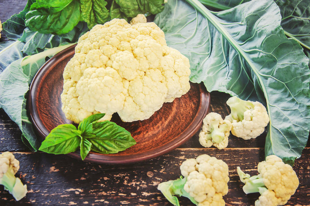 Cauliflower. Selective focus.  Food.  - Photo, Image