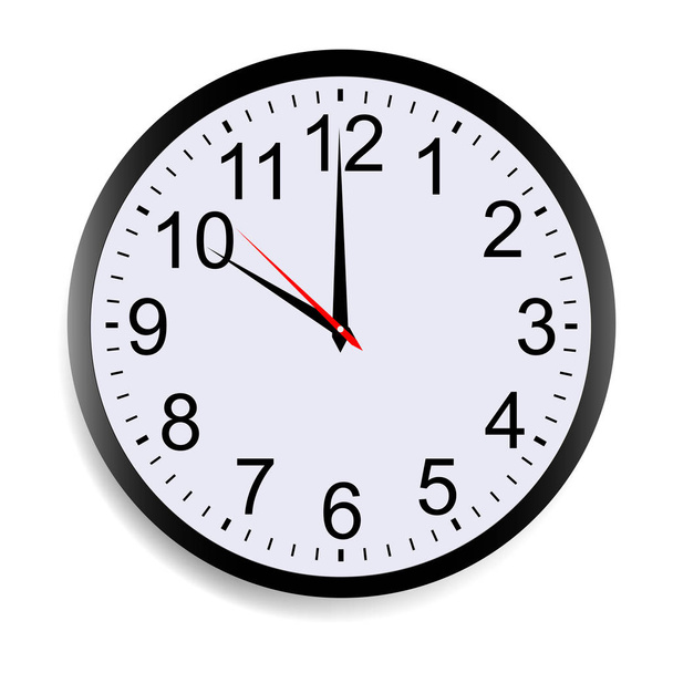 Round clock face showing ten o'clock - Vector, Image