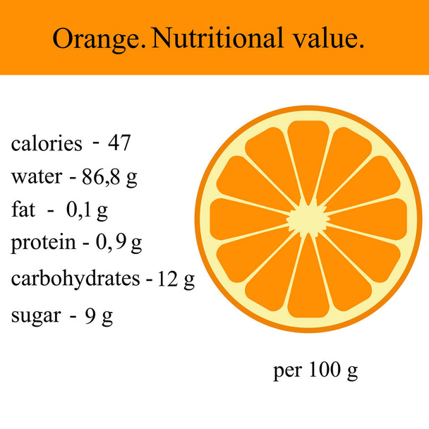 Healthy Lifestyle. Orange.  - Vector, Image