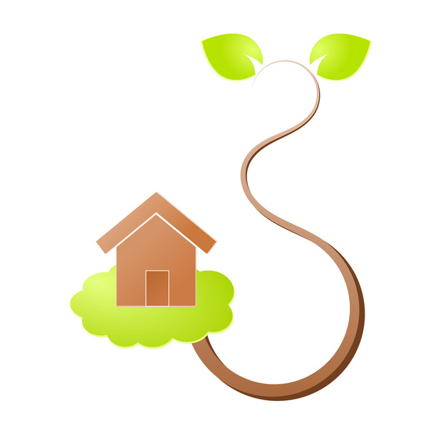 Environment home icon - Διάνυσμα, εικόνα