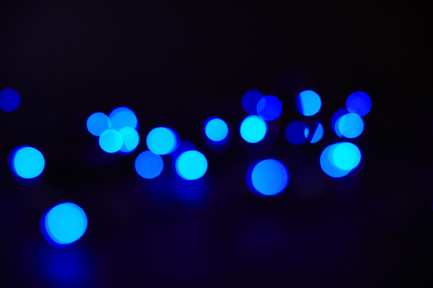 abstract dark texture with blue bokeh - Photo, Image