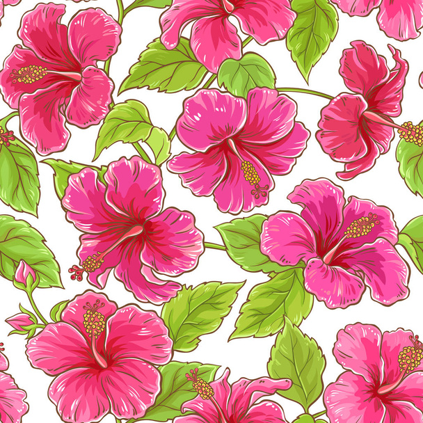 hibiscus flowers pattern - Vetor, Imagem