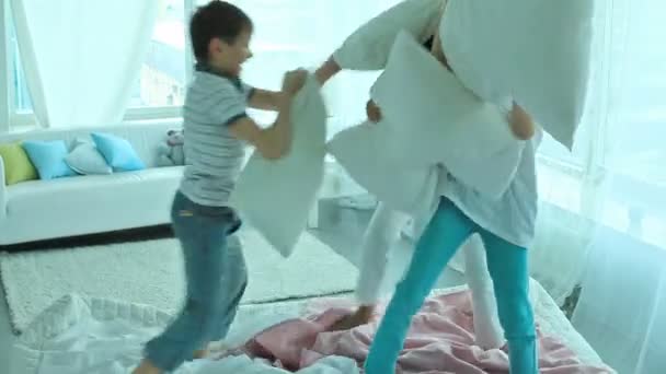 Classic pillow fight - Footage, Video