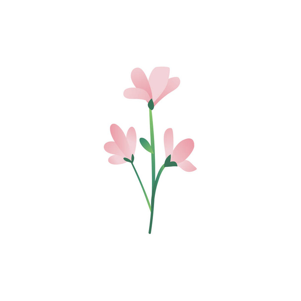Vector cartoon abstract pink flower icon - Wektor, obraz