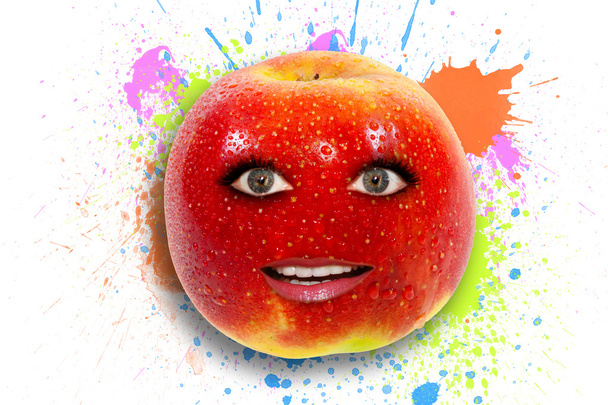 lustiger Apfel - Foto, Bild