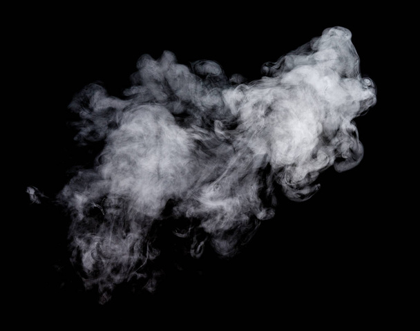 White smoke on a black background. Screen blend mode. - Valokuva, kuva