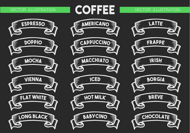 Набір піктограм меню кави
 - Вектор, зображення