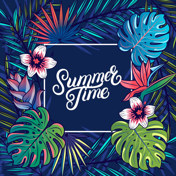 Summer Time hand written lettering text - Vector, Image