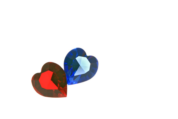 Dos corazones de vidrio
 - Foto, imagen