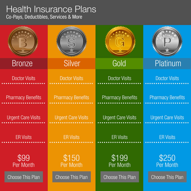Gráfico del plan de seguro médico
 - Vector, imagen