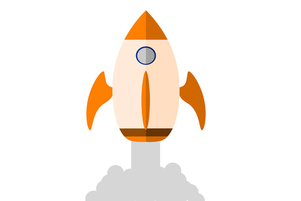 Ilustración de un cohete subiendo al espacio
 - Foto, Imagen