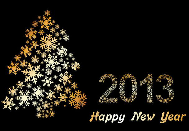 Fur-tree and New Year's congratulation on 2013. Xmas - Вектор, зображення