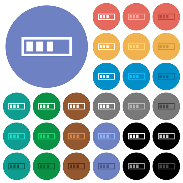 ProgressBar kerek lapos multi színes ikonok - Vektor, kép