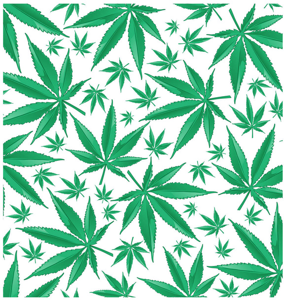 marihuana groen patroon achtergrond - Vector, afbeelding