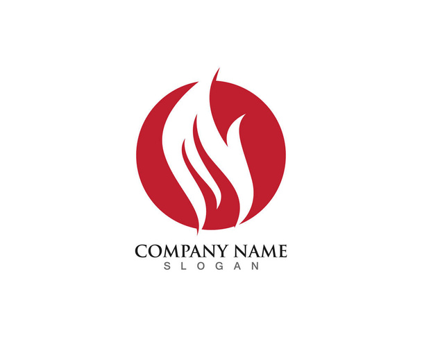 fire flame logo template - Vector, Image