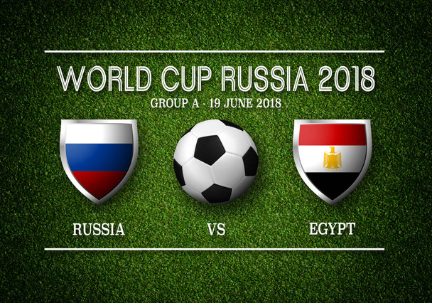 Spielplan, Russland gegen Ägypten - Foto, Bild
