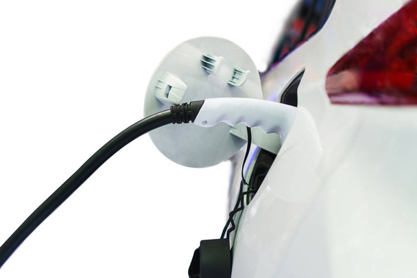 Charging an electric car, Future of transportation - Valokuva, kuva