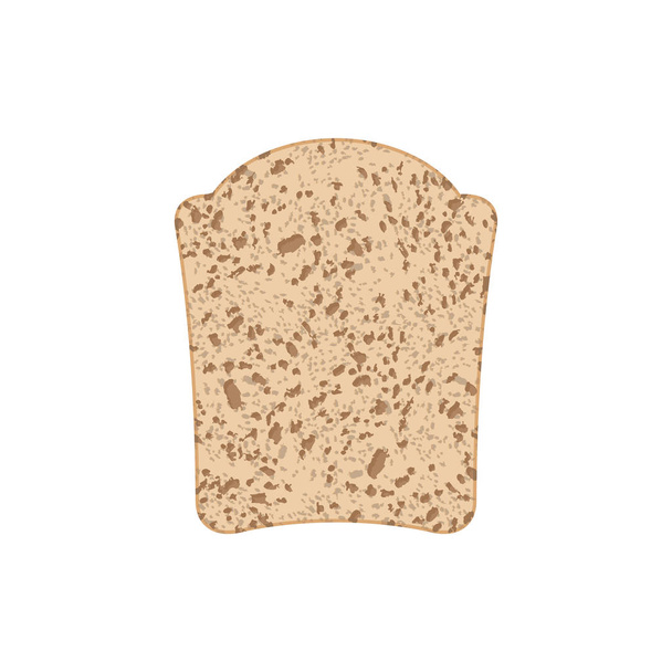 Piece of bread isolated. Food vector illustration - Vector, Image
