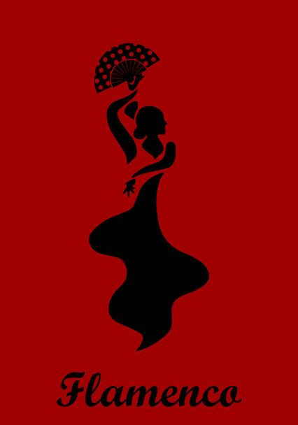 Flamenco woman poster - Διάνυσμα, εικόνα