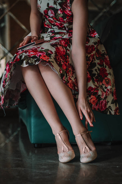 Close-up van vrouwelijke voeten. selectieve aandacht - Foto, afbeelding