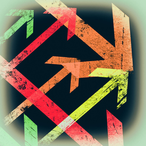 Grunge colorful arrows - Φωτογραφία, εικόνα