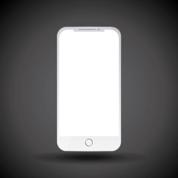 tecnología de gadget de teléfono móvil blanco pantalla táctil
 - Vector, imagen