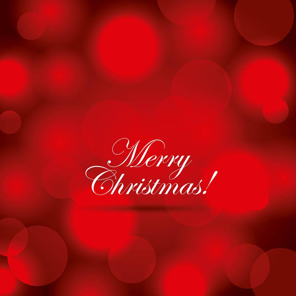 Χαρούμενα Χριστούγεννα αφίσα χαιρετισμό κόκκινο θολή φόντο - Διάνυσμα, εικόνα