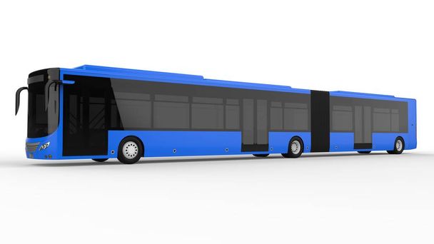 Suuri kaupunkibussi, jossa on pitkänomainen lisäosa suurelle matkustajakapasiteetille ruuhka-aikana tai ihmisten kuljettamiseksi tiheään asutuilla alueilla. Malli malli saattaa kuvia ja insc
 - Valokuva, kuva