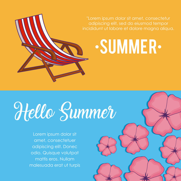 hello summer design - Vector, Image