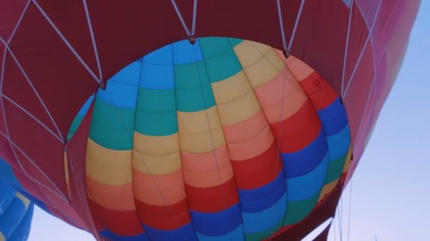 Oheň z plynového tryskového hořáku v horkovzdušném balónu - Záběry, video