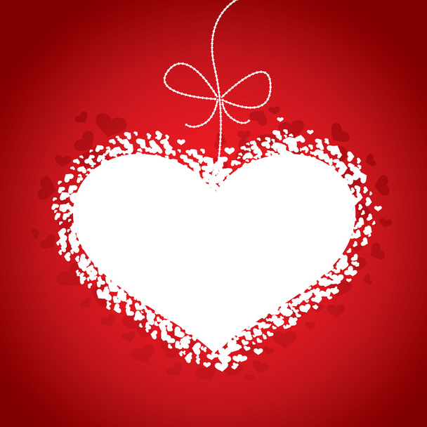 バレンタインの日の赤いカード - ベクター画像