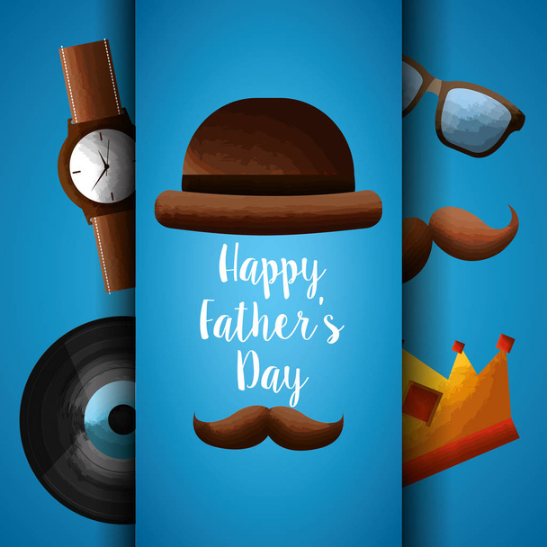Boldog Apák napja kártya kép - Vektor, kép