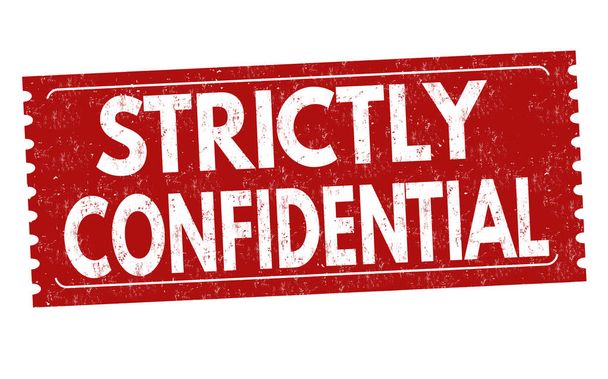 Strictly confidential grunge rubber stamp  - Vector, Image
