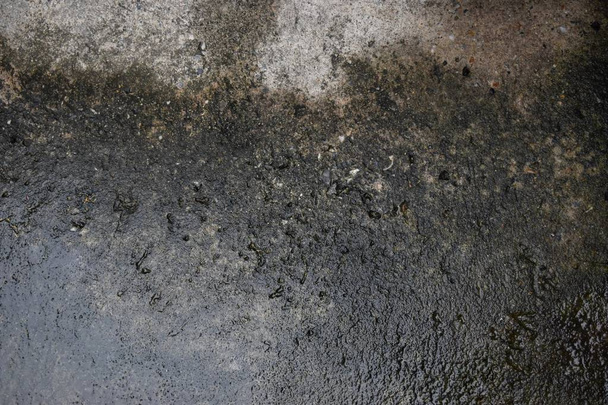  Regenwater lekken op cement schade peeling verf en beschimmeld. - Foto, afbeelding