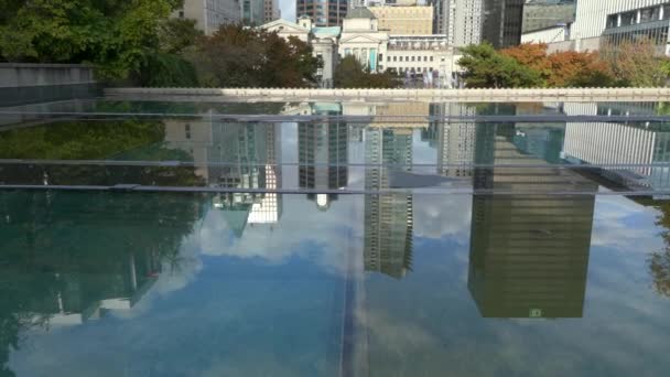 Vancouver reflected in big puddle - Footage, Video