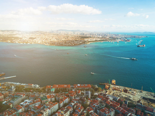 Αεροφωτογραφία της Κωνσταντινούπολης - Φωτογραφία, εικόνα