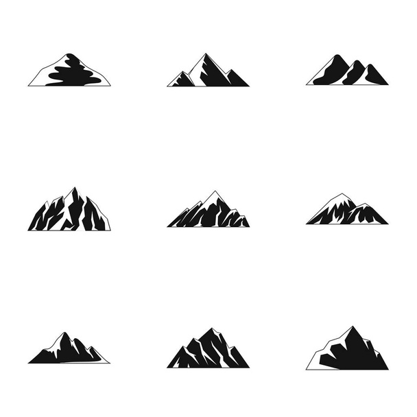Ensemble d'icônes Tableland, style simple
 - Vecteur, image