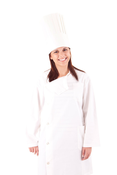 Professional cooker chef over white background - Fotoğraf, Görsel