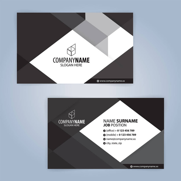White and Black modern business card template, Illustration Vector 10 - Photo, Image