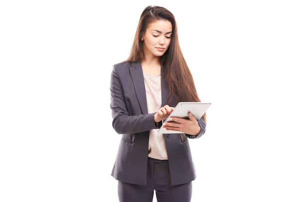 Businesswoman with tablet - Zdjęcie, obraz