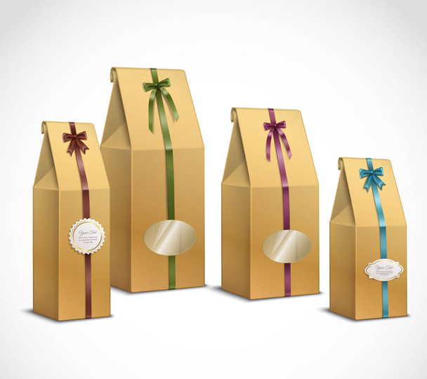 Set realistico di imballaggio in carta da tè
  - Vettoriali, immagini