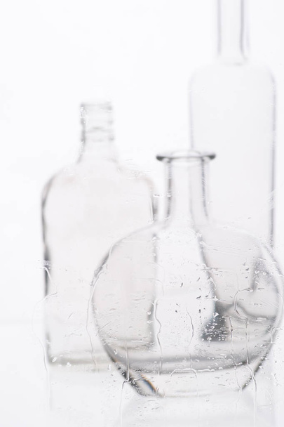 composition from empty alcoholic bottles - Fotó, kép