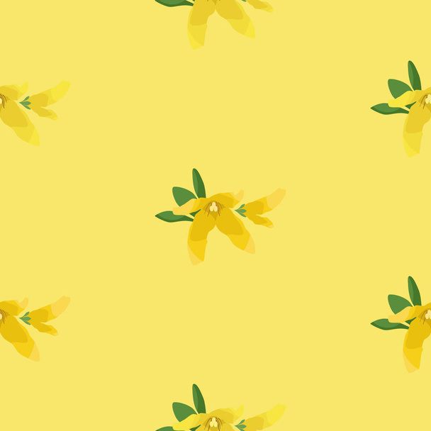レンギョウの花 - のベクトルの背景 - ベクター画像